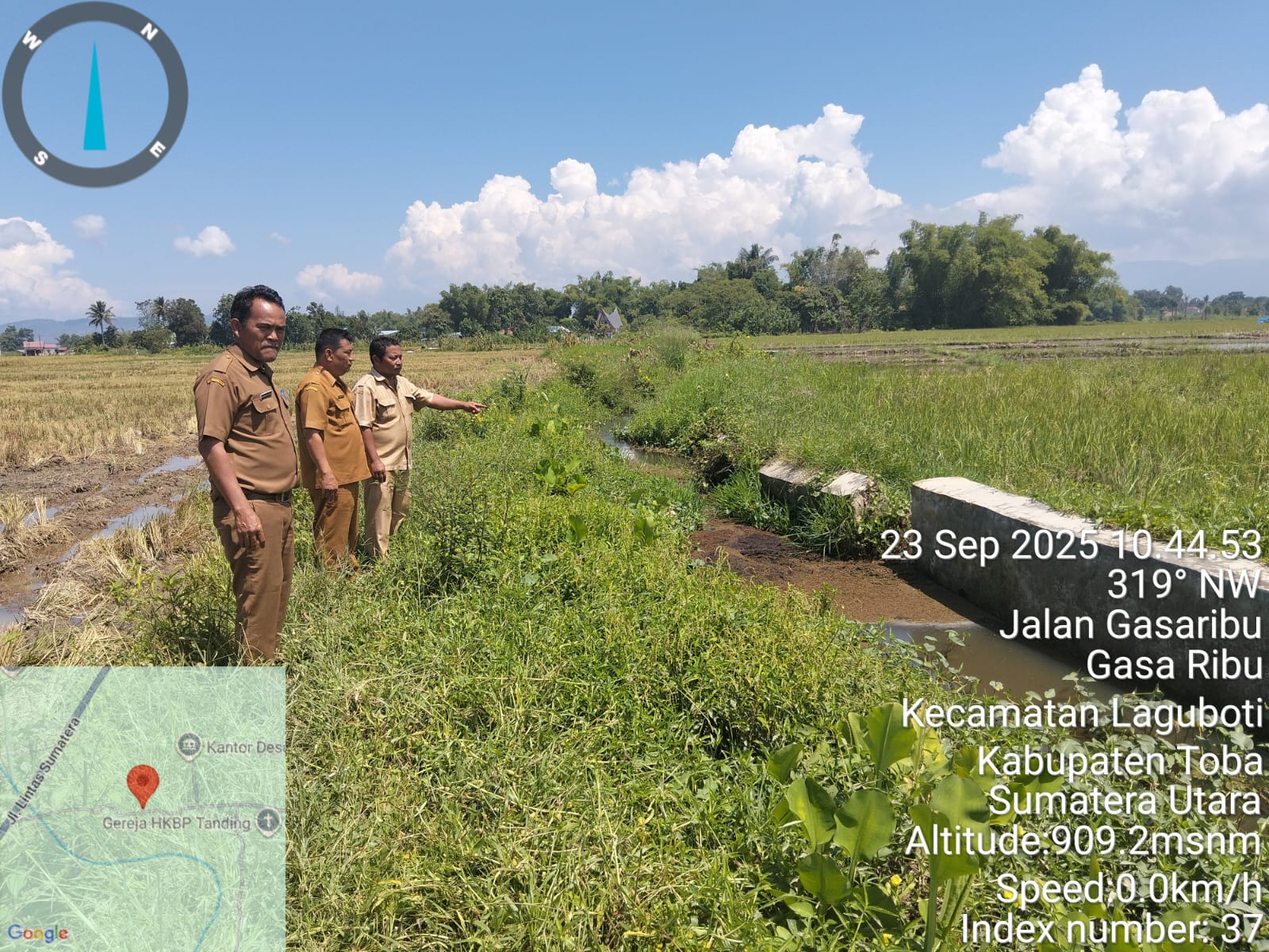 Peninjauan Kejadian Bencana Amblasnya Irigasi Bondar Lintong