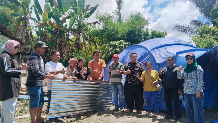 Respons Cepat Tanggap Darurat: BPBD Kabupaten Toba Tangani Peristiwa Rumah Tertimpa Pohon di Desa Lumban Nabolon, Kecamatan Uluan